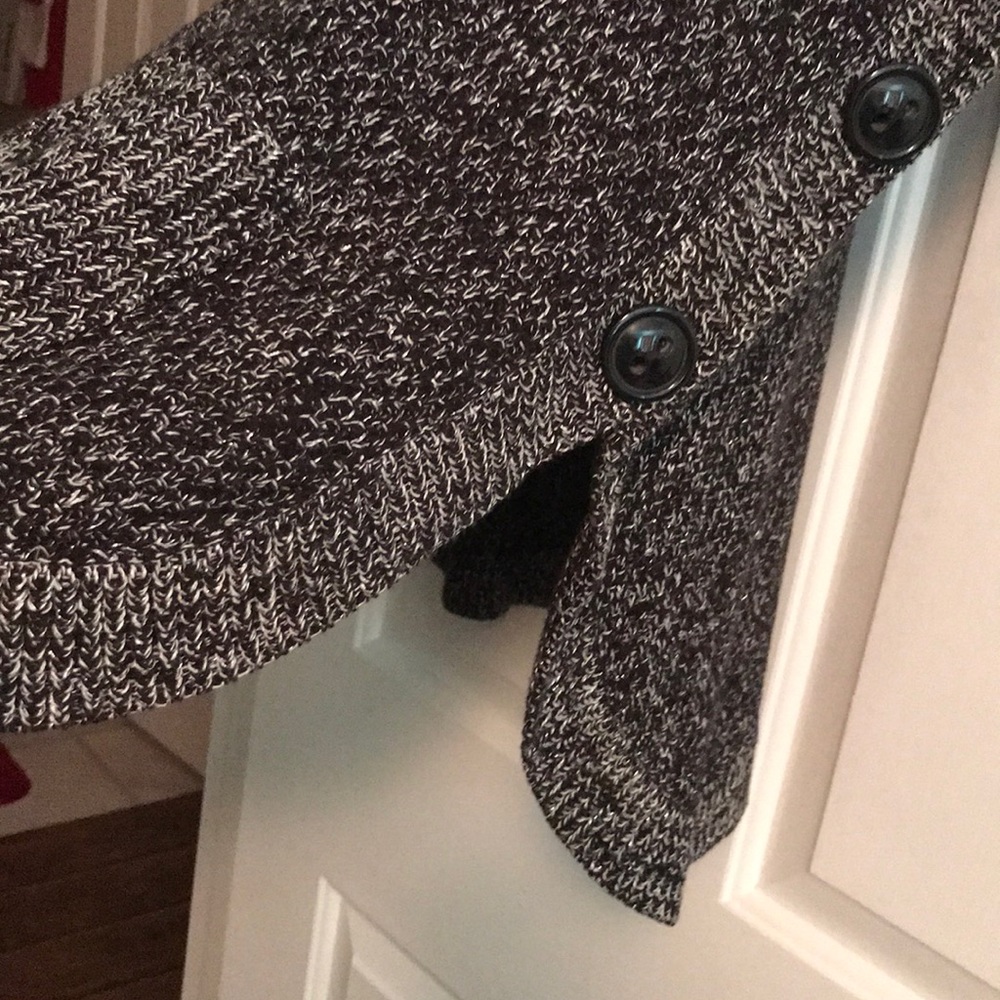EUC Black heathered cow neck poncho L - Sale clothing items 2 for $15 - Picture 6 of 6